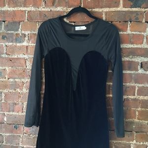 Black suede dress